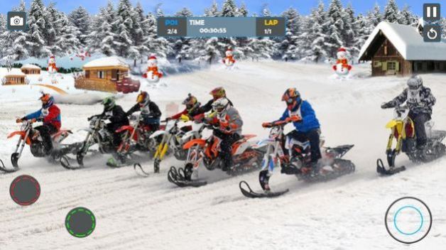 冰上滑雪车比赛游戏(Snowcross Game)