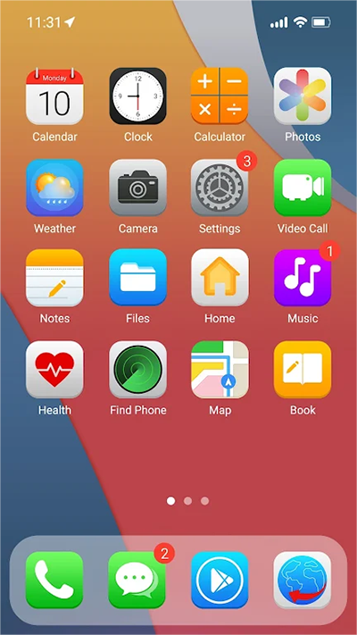 主题狗下载安卓仿苹果软件最新版(HiPhone Launcher) v9.8.5 官方版